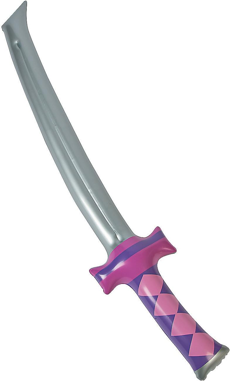 fun express 粉色充气忍者剑(12 件套)忍者派对玩具